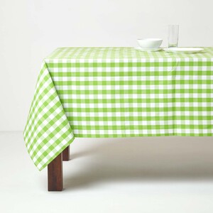 Block Check Cotton Gingham Tablecloth