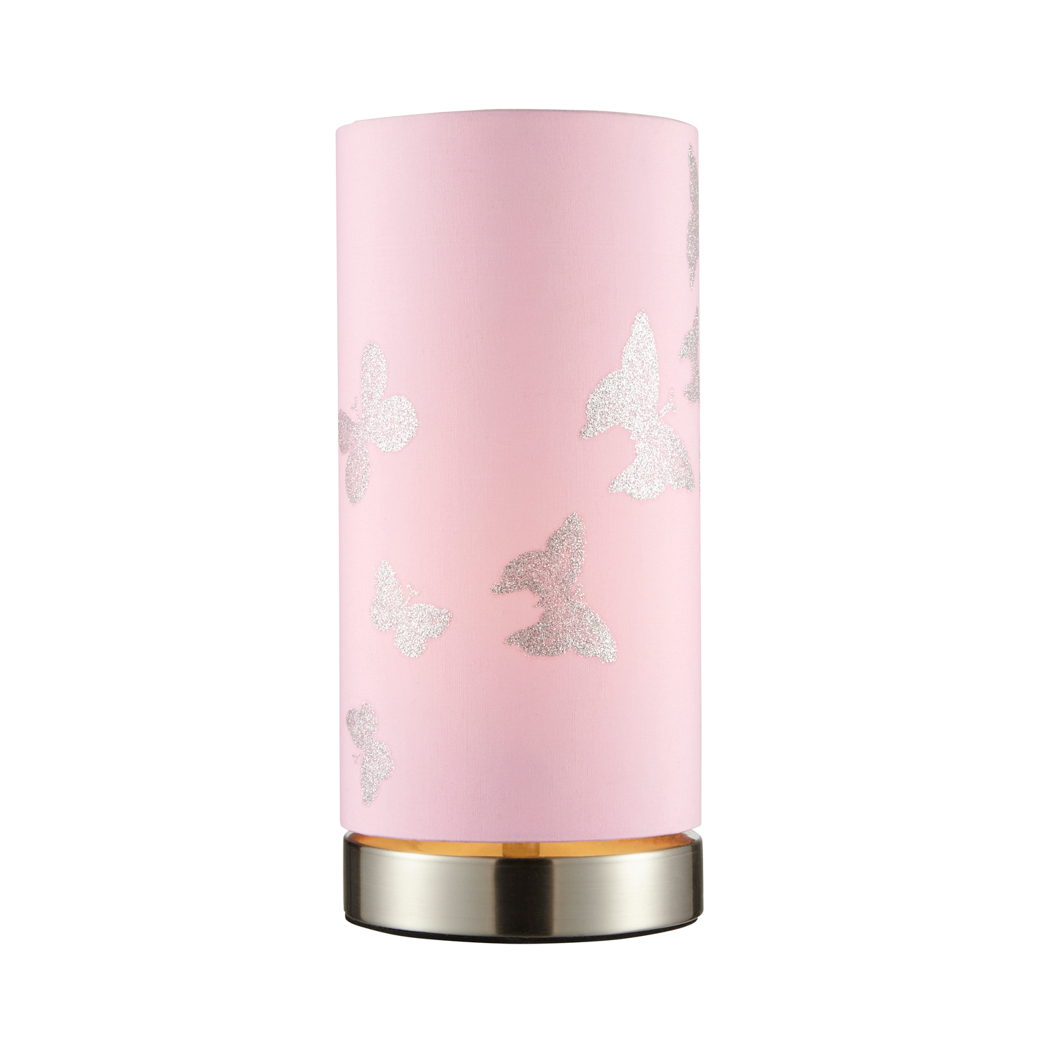 Glow Butterfly Cylinder Table Lamp - Pink