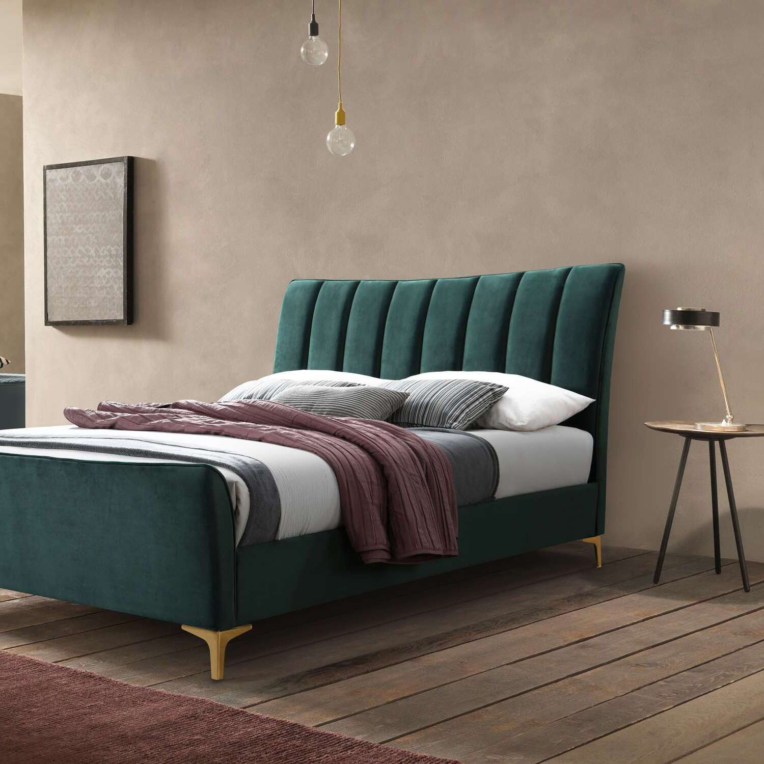 Birlea Clover Bed - Green Double