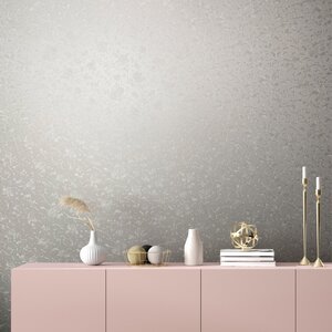 Galerie Industrial Effects White Pearlescent Floral Wallpaper