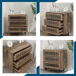 Brown 3-Drawer Chest of Drawers