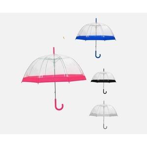 23inch Clear See Through Dome Umbrella Transparent Walking Rain Brolly