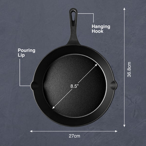 Seasoned Cast Iron Skillet Pan
