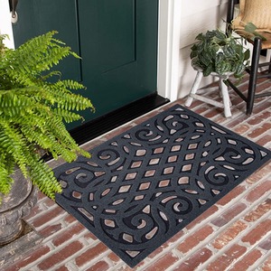 Victorian Style Eco Door Mat for Outdoor - Dark Grey