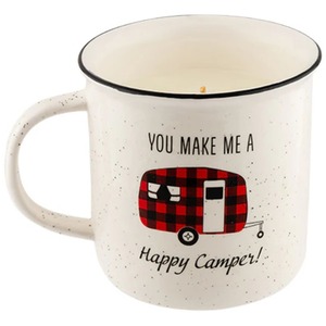 Happy Camper Ceramic Mug Candle 13oz