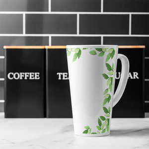 Green Border Latte Mug
