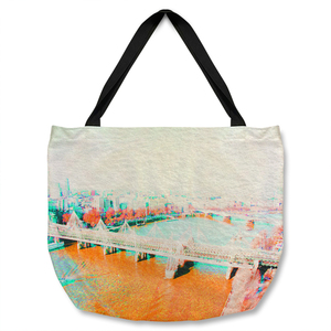 London Eye Veiw Orange Tote bag