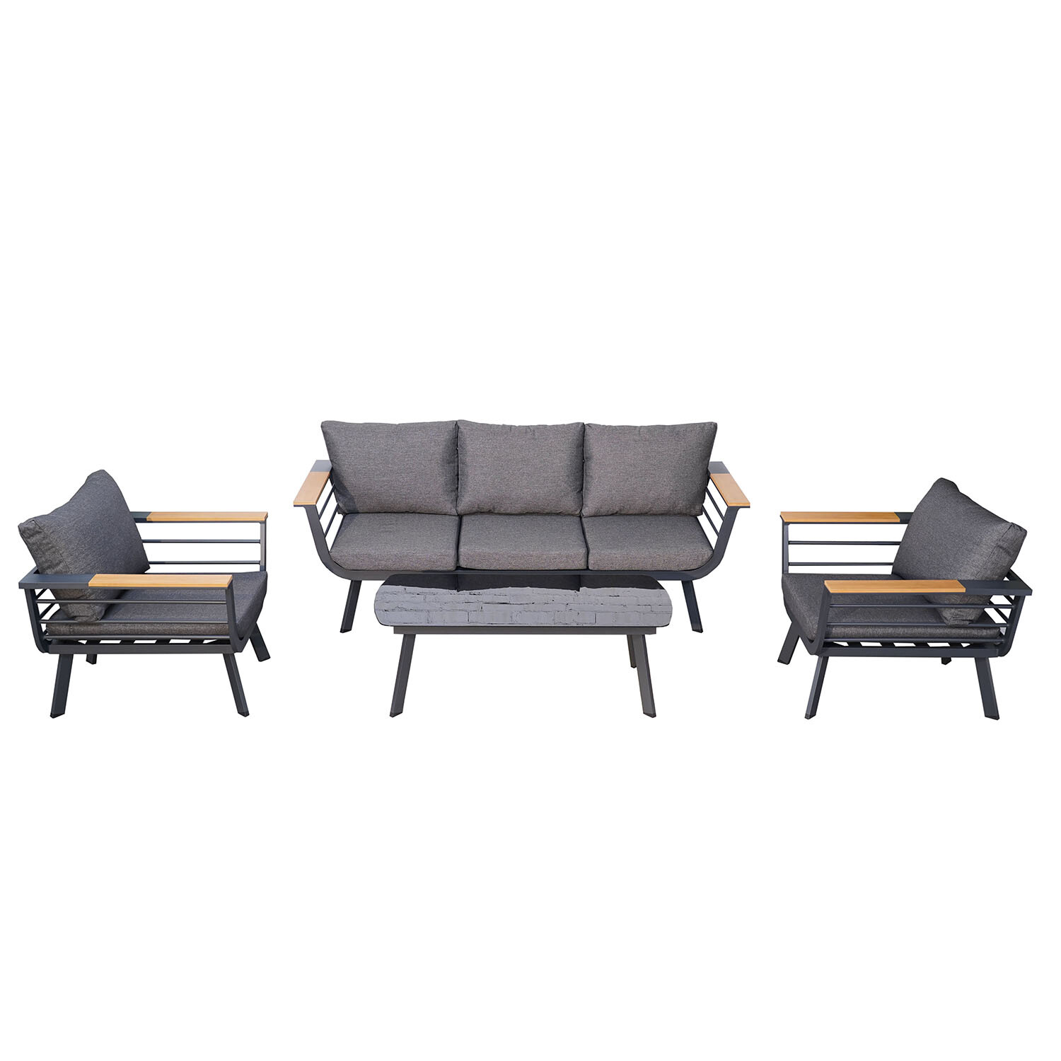 Saltram Sofa Set - Grey