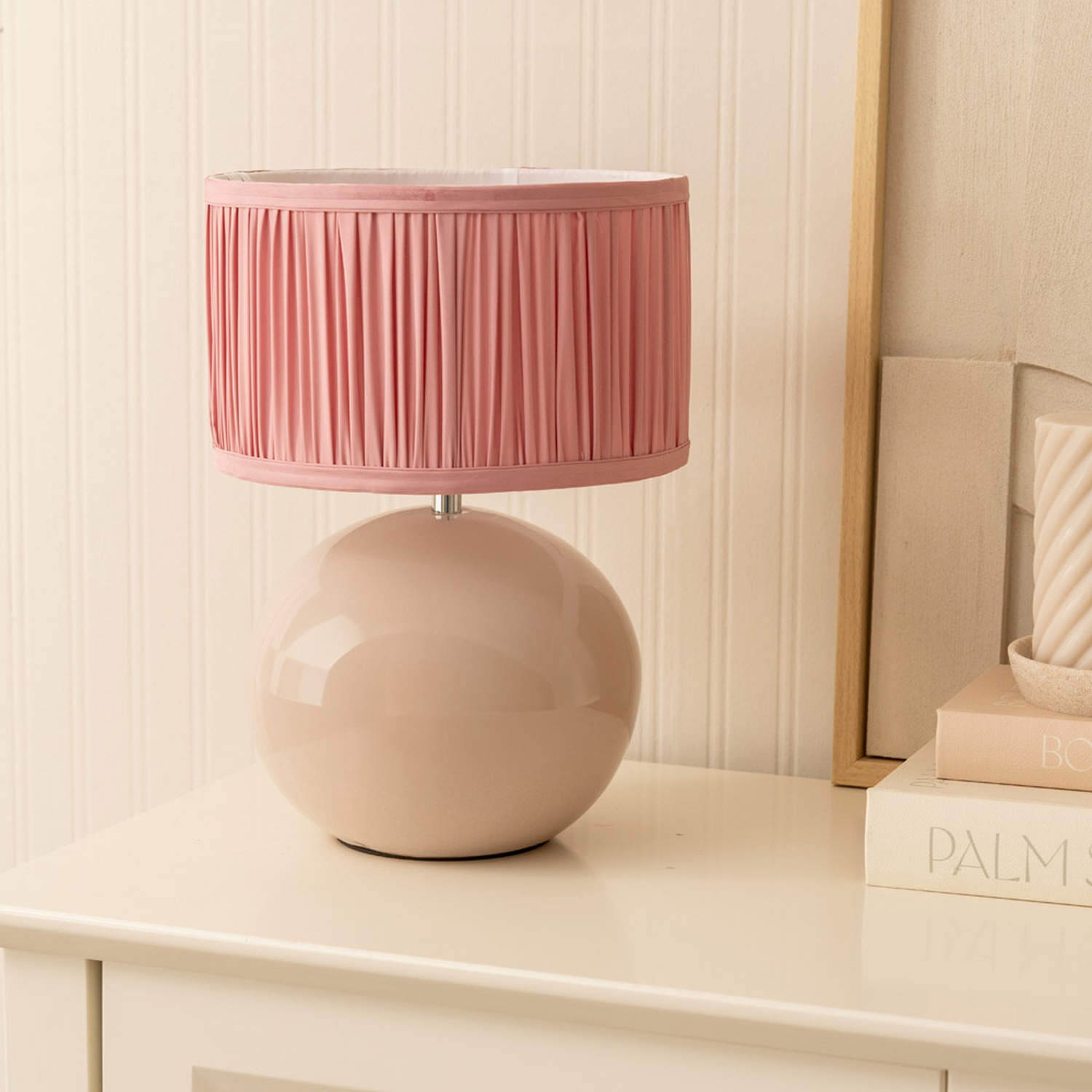 Image of Bosco Stone Ceramic Table Lamp with&hellip;