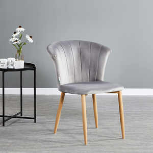 Single  Elsa Velvet Dining Chair Upholstered for Kitchen Dining Room