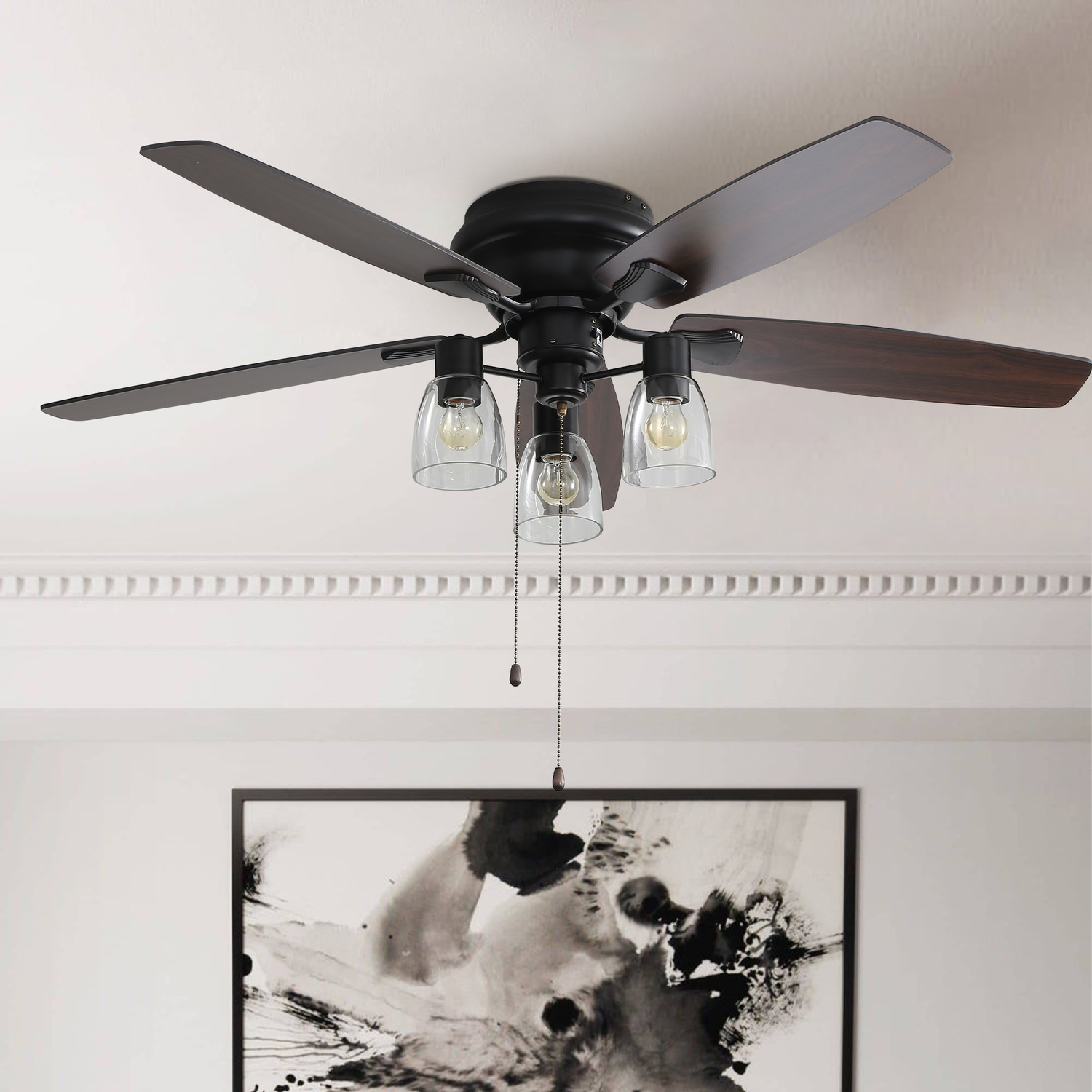 5 Blade Ceiling Fan 4 Light BR XBE001 【公式通販】