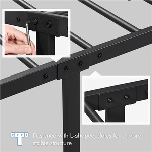 Black / Single Metal Bed Frame with Cloud Design shot 7319020