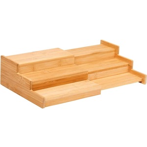 Expandable Bamboo Spice Rack 3 Tier
