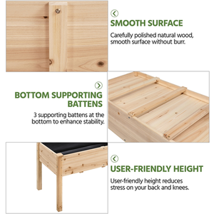 Wood Yaheetech Rectangle Planter Raised Bed for Yard shot 7483030