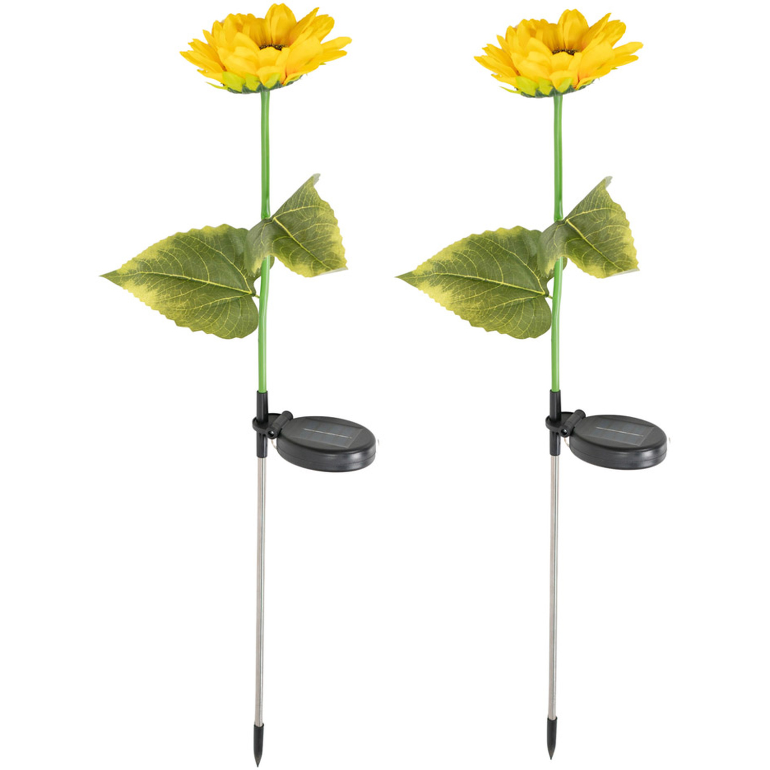 Image of 2 Pack Solar Powered Outdoor Sunflower&hellip;