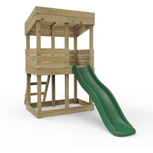 Standard / 222cm Wooden Lookout Tower Playhouse with 6ft Slide shot 7757018