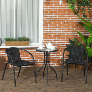Outsunny 3 Pieces Rattan Bistro Set