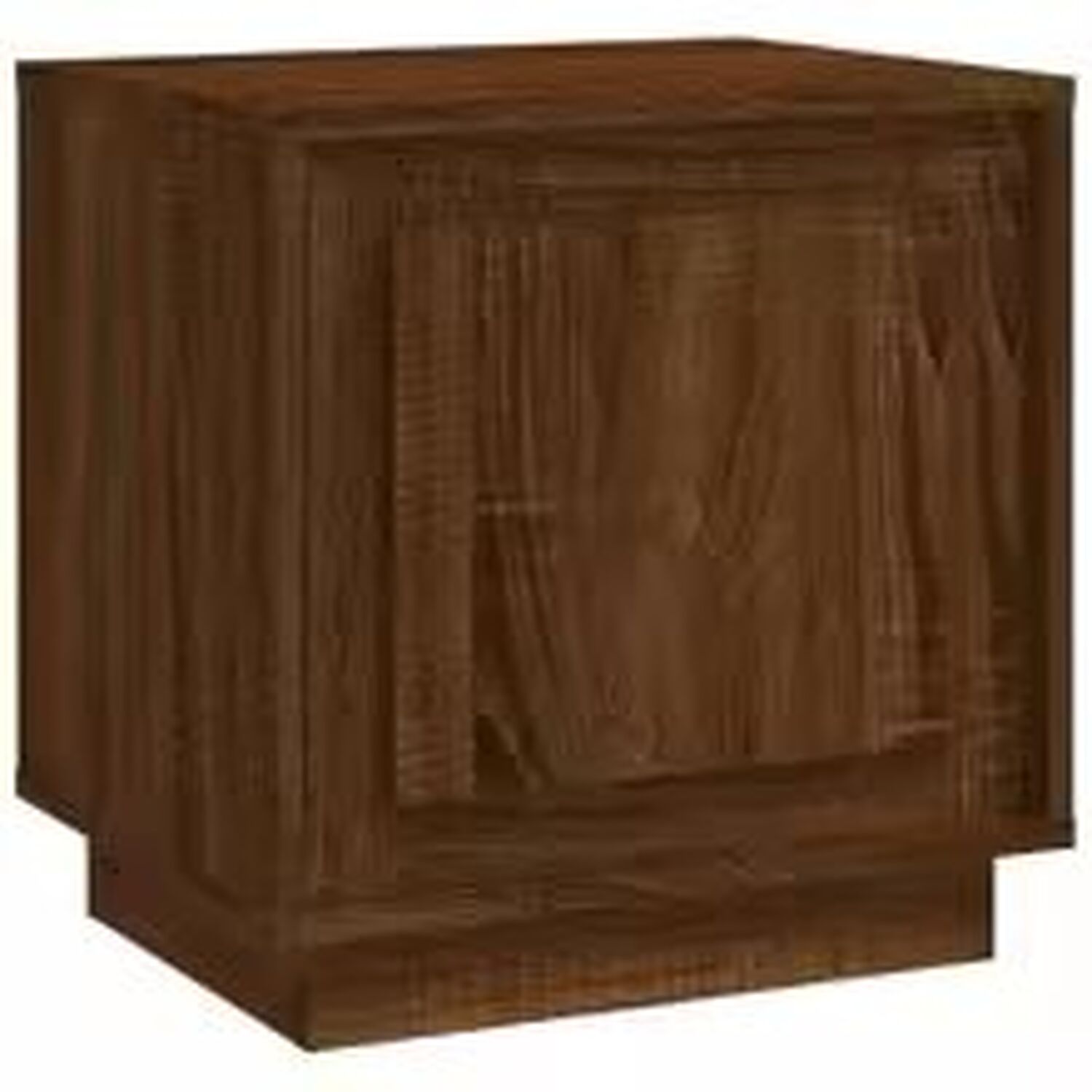 Oak Effect Bedside Cabinet - Brown 45cm