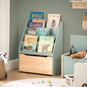 SoBuy Kids Bookcase Bookshelf Kids Toy Storage Chest on Wheels