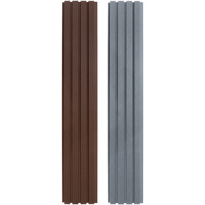 Set of 4 WPC Slatted Wall Cladding Panels