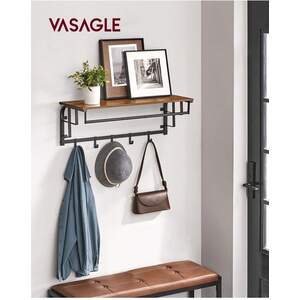 VASAGLE Wall-Mounted Entryway Coat Rack
