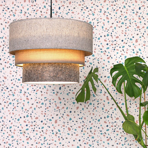Aztec 3 Tier Herringbone Ceiling Light Shade and Bulb
