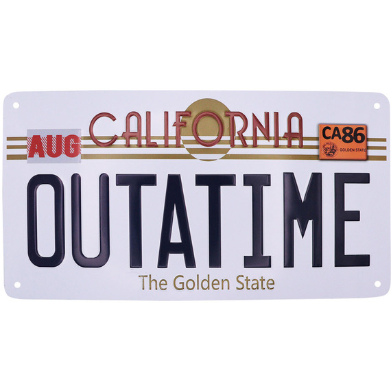 Back To The Future Replica Number Plate Tin Sign