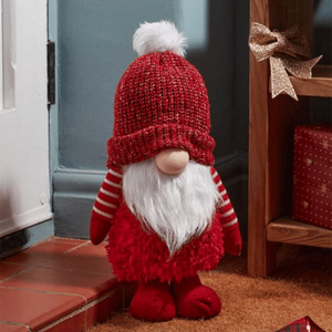 Large Red Gonk with Bobbly Hat Christmas Decoration