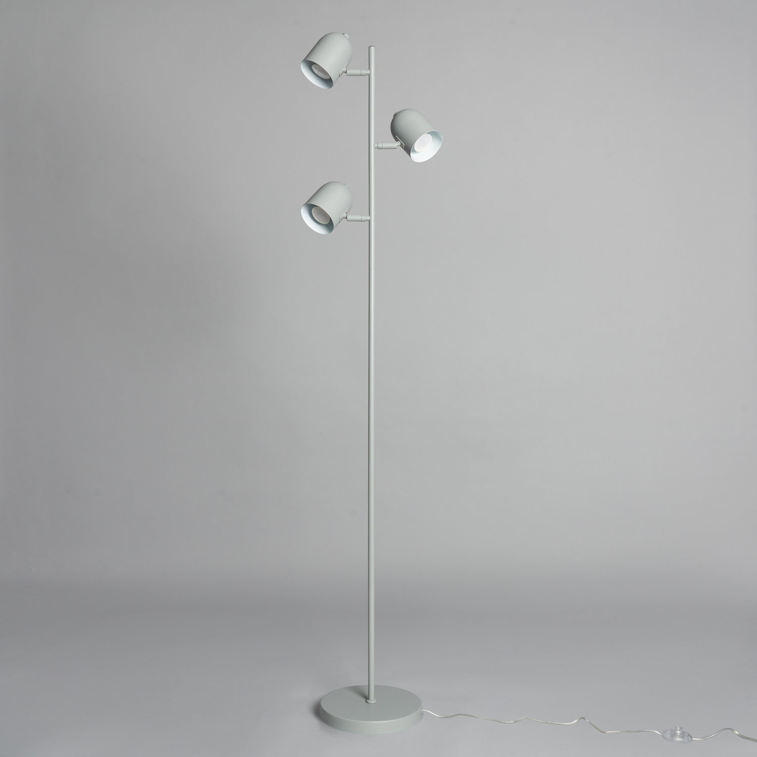 Harry 3 Light Task Light Floor Lamp - Grey