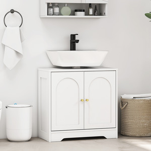 HOMCOM Modern Under Sink Cabinet for Basin without or with Pedestal