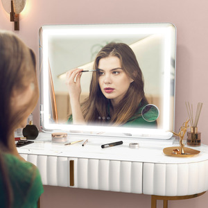 HOMCOM Vanity Mirror with Lights 10X Magnifying USB Charging Port