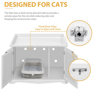 White / 75.5cm Yaheetech Indoor Pet House Litter Box  shot 10006005