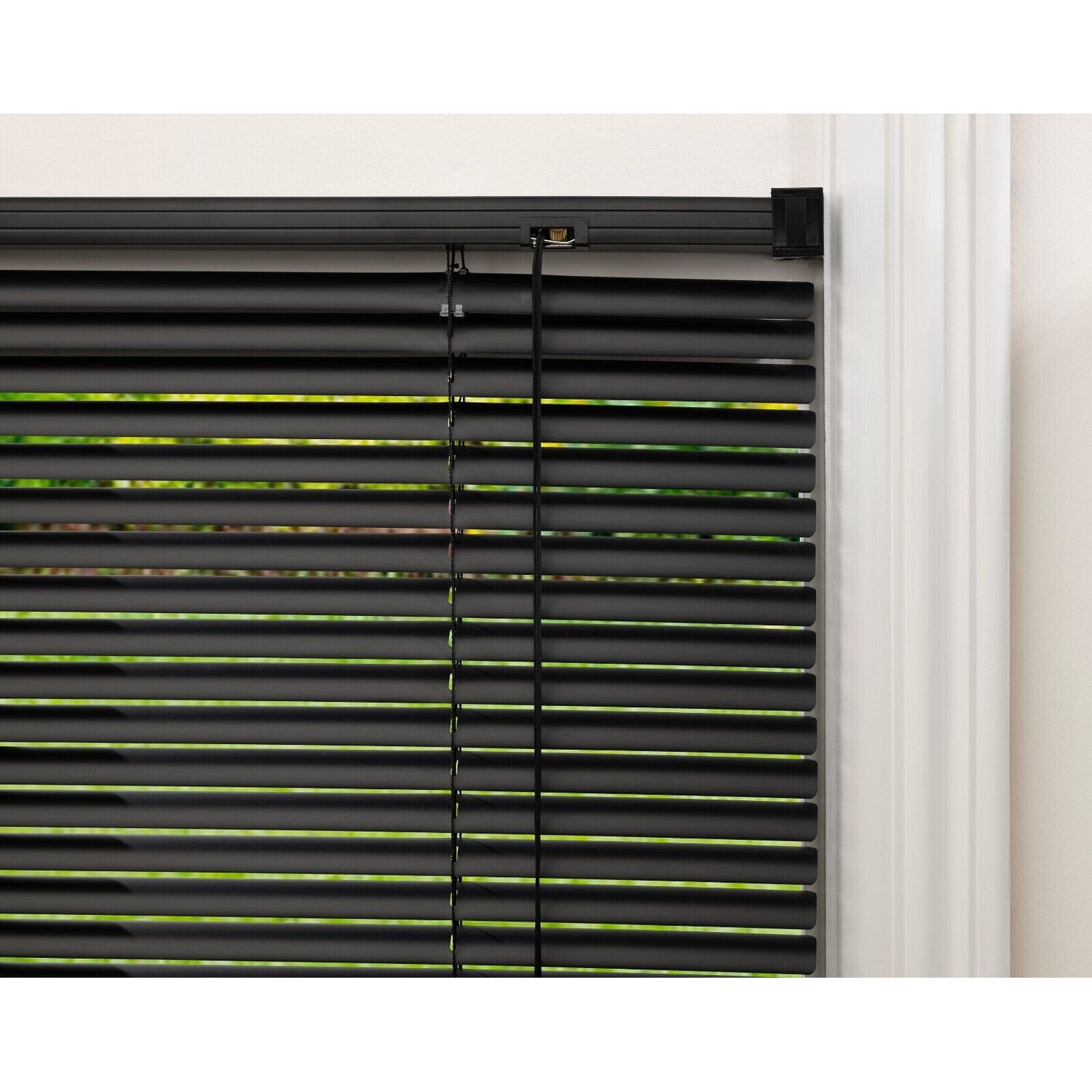 25mm Pvc Venetian Blinds Windows Easy Fit - Black 60 X 160