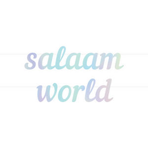 Salaam World Letter Banner  Iridescent