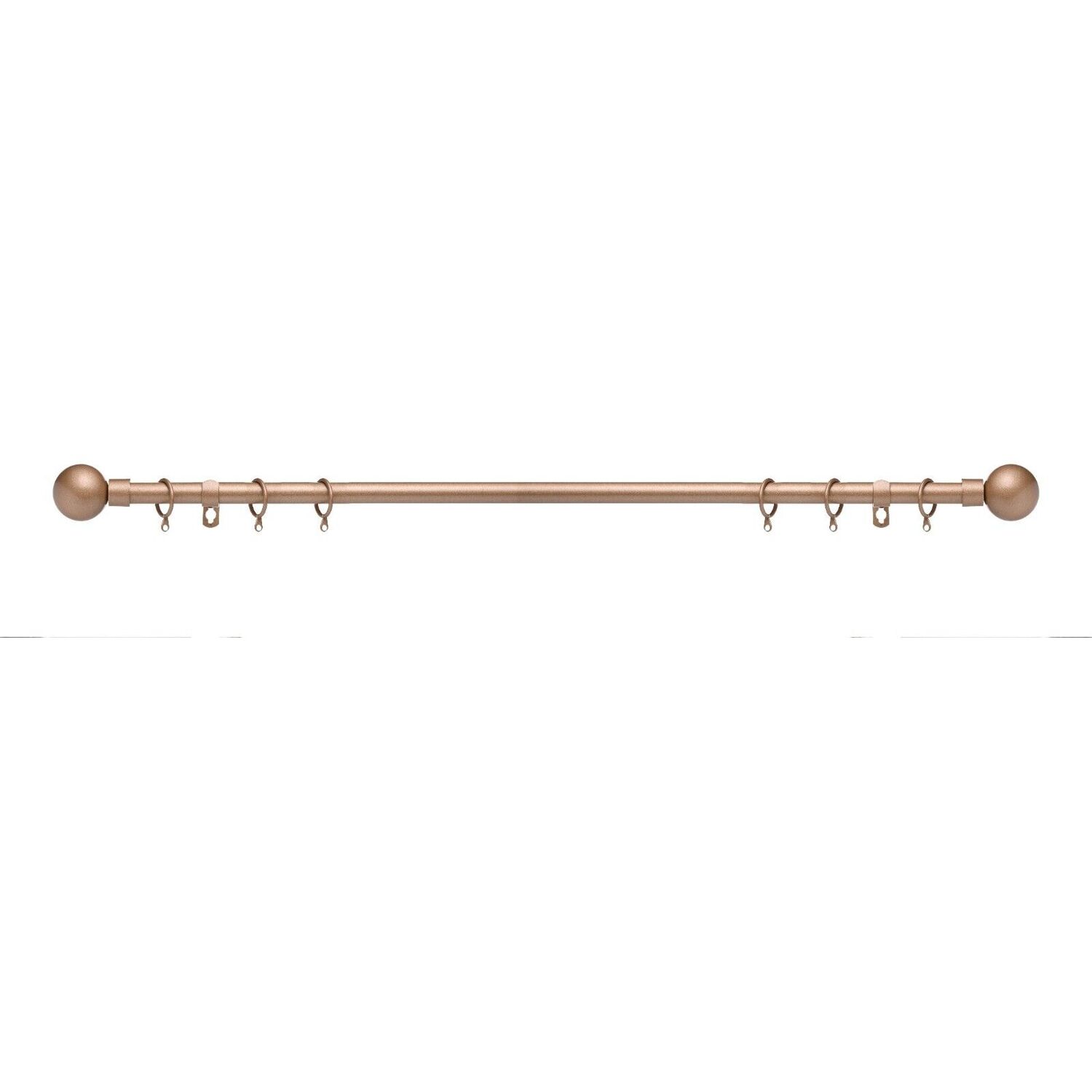 19 mm Extendable Metal Curtain Poles Rods - Bronze / 120cm
