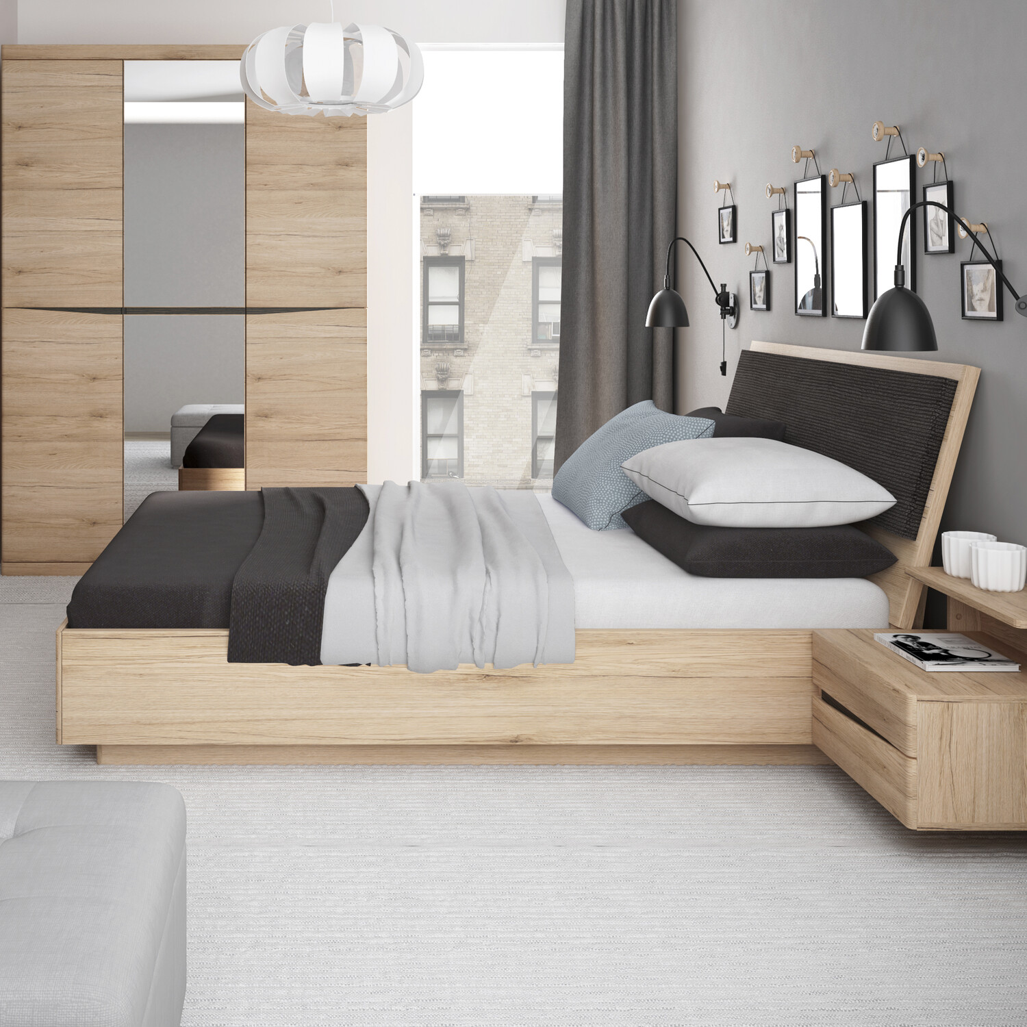Kensington Bedside Table - Oak