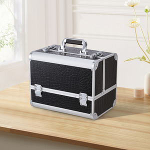 Aluminum Makeup Box with 6 Trays