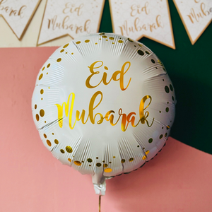 Eid Round Foil Balloon Inflated with Helium