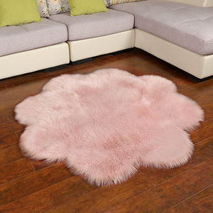 Polyester Floral Shaped Shaggy Area Rug