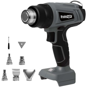 21V Cordless Heat Gun Handheld Hot Air Tool with 5 Nozzles