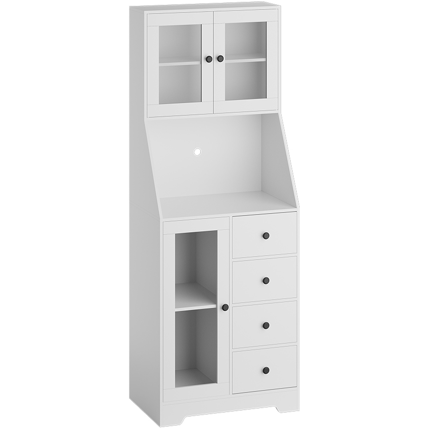 Kitchen Storage Cabinet Sideboard For Dining Room - White Acrylicboard