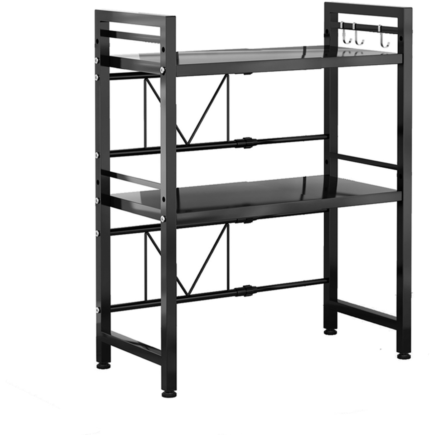 Expandable Microwave Rack - Black 78 5cm