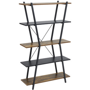Lifeideas 5 Tier Open Storage Rack with X Shaped Brace