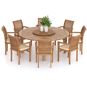 Verona Teak Garden Dining Table and 8 Seat Chair Set