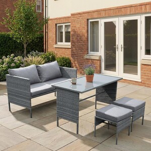 4 Piece Clara Rattan Sofa Set