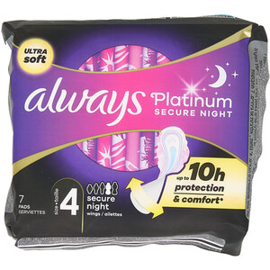 Pack of 7 Always Platinum Secure Night Pads