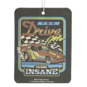 You Drive Me Insane Vanilla Air Freshener by Steven Rhodes Retro Car Scent