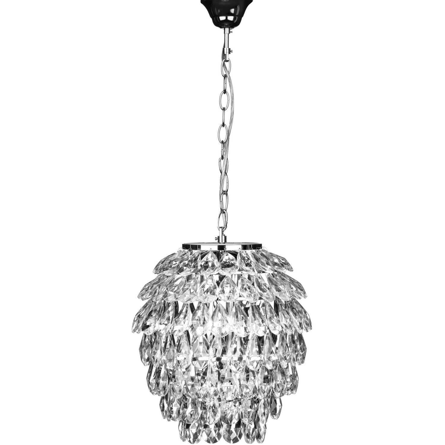 Fallon Crystal Pendant Light - Silver
