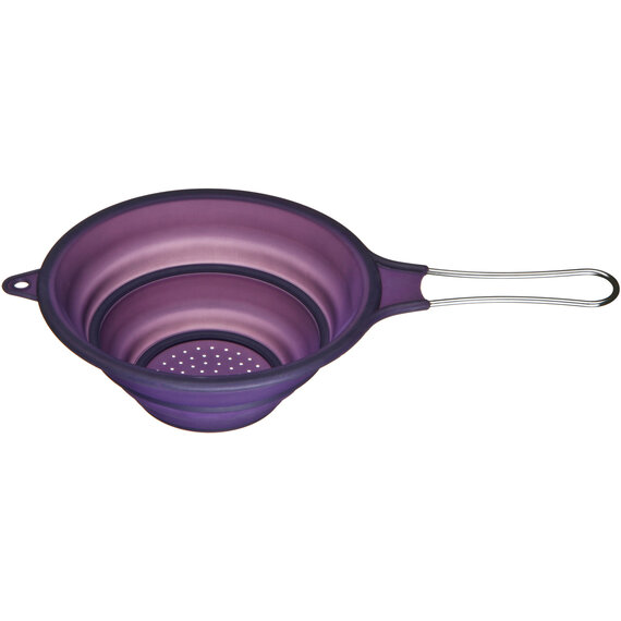 Interiors By Premier Purple Silicone Collapsible Strainer with Handle