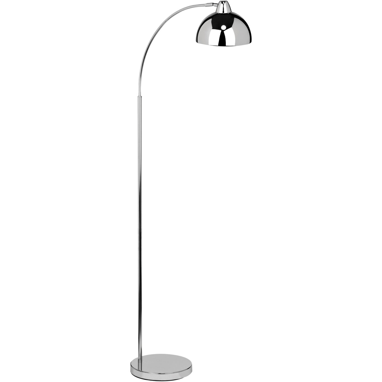 Calle Chrome Metal Floor Lamp - Silver